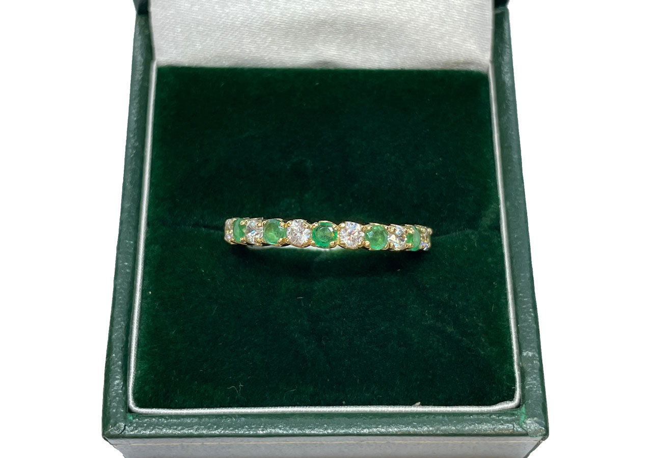 White gold cubic hot sale zirconia eternity ring